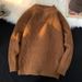 Minimalist Style Oversized Knit Sweater – Unisex Cthulhu-Inspired Cable Knit Pullover (M-XXL, Soft Yarn, Machine Washable, Earth Tones)_viptrois.com