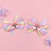 A Pair Of Girls' Fishtail Bow Hairpins, Baby Rainbow Cloud Bangs Clips, Polka Dot Thread Ribbon Hairpins_viptrois.com