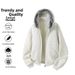 Retro Sherpa-Lined Hoodie – Unisex Vintage Open Front Cardigan With Faux Fur Trim, Oversized Streetwear Pullover For Men & Women (Black & Ash Gray)_viptrois.com