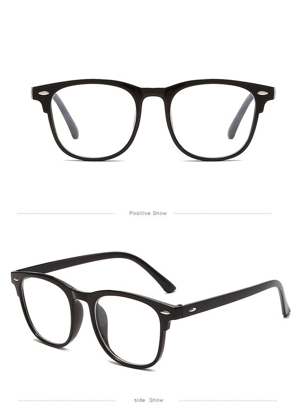 Transparent Computer Glasses Frame, Women's And Men's Anti Blue Light Circular Glasses, Blocking Glasses, Optical Performance Glasses_viptrois.com