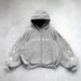 Men's Fleece-Lined Hooded Sweatshirt - Oversized Pullover With Print, Streetwear Style (Black/Gray, S-XXXL)_viptrois.com