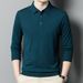 Pure Fine Pure Long Sleeve 2024 Autumn Winter New Wool Sweater Turn-down Collar Thickened Warm Base Shirt Men_viptrois.com