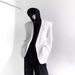 CT High-End Cool Style Lapel Collar White Padded Shoulder Blazer For Men Korean Trendy Casual Loose Fit Single Suit_viptrois.com