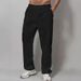 Men's Clothing Straight Drawstring Pure Cotton Solid Color Sports Casual Trousers_viptrois.com