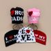 Trendy Couple's Knit Beanie With Heart & Letter Print - Soft Acrylic Winter Hat For Men & Women (DADS/MOMS/Boyfriend/Girlfriend)_viptrois.com