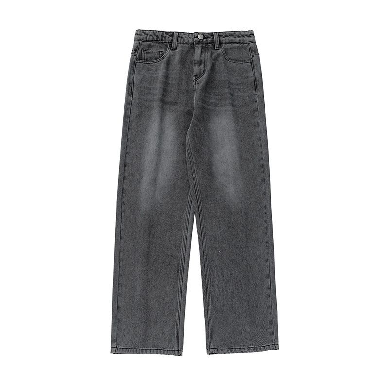 Vintage Distressed Wide-Leg Jeans For Men, Autumn New Straight Loose Trendy Brand Oversized Basic Versatile Pants_viptrois.com