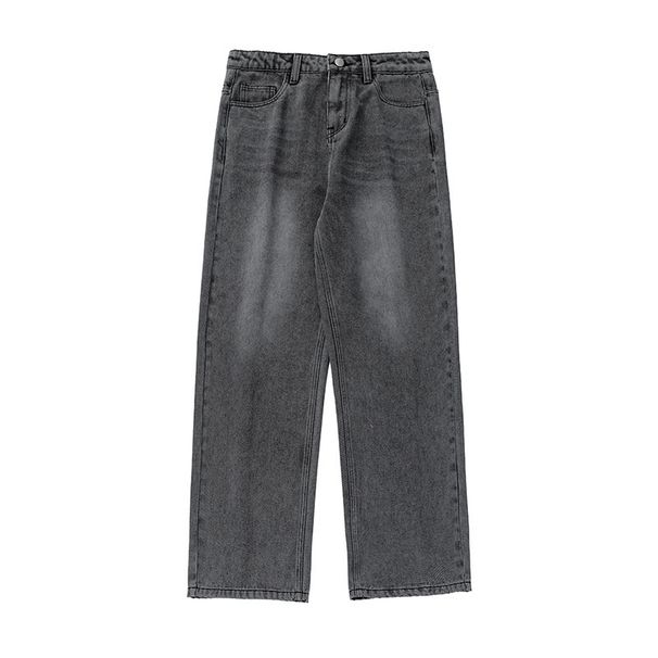 Vintage Distressed Wide-Leg Jeans For Men, Autumn New Straight Loose Trendy Brand Oversized Basic Versatile Pants_viptrois.com