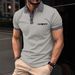 Hot-selling 2025 European And American Men's Summer Polo Shirt With Turn-down Collar, Short Sleeve, 3DT Casual Top,_viptrois.com