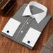 "Men's French Cuff Striped Dress Shirt – Slim Fit Business Casual Long Sleeve With Detachable Cufflinks (Multiple Colors, S-3XL)"_viptrois.com