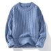 Knitted Sweater Lazy Style Loose Twist Knitted Sweater Men's Casual Korean Version Versatile_viptrois.com