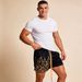 Men's Quick Dry Fitness Running Shorts American Style Flame Basketball Zero Resistance Squat Triple Pants_viptrois.com