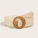 Women's Belts New Braided Belt For Women Jeans PP Grass Ladies Silicone Round Buckle Belt Waist Seal_viptrois.com