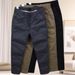 Men's Korean Style Trendy Solid Color Casual Pants Simple Draped Slim Fit Long Trousers for Spring And Autumn_viptrois.com