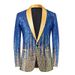 Men's Clothing Men's Meteor Gradient Sequin Suit Green Fruit Collar Performance Clothes Singer Host Bar Shiny Catwalk Suit Trend_viptrois.com