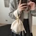 Women's Bags Autumn And Winter New Retro Pleated Simple Niche Design Stylish Personality Small Bag Female Aesthetic Bucket Bag_viptrois.com