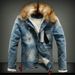 Teen Couple Men's Jacket Vintage Denim Jacket Men's Thick Jacket Ripped Patch Denim Top_viptrois.com