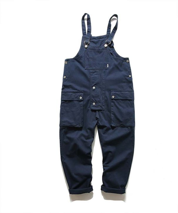 Men's Clothing Trendy Brand Overalls Men's Casual Ami Khaki Casual Overalls Trousers Loose Straight Overalls_viptrois.com