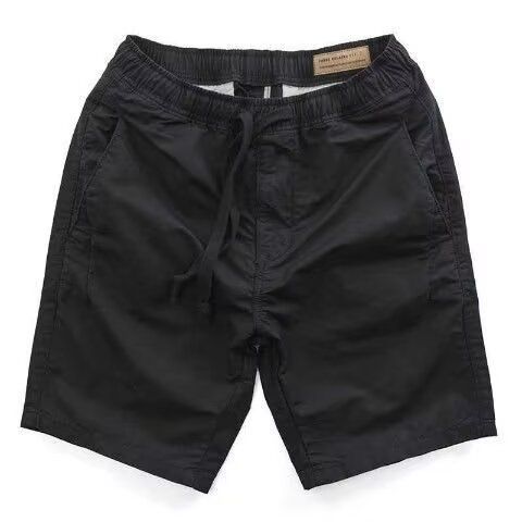 Men's Clothing Workwear Shorts - Oversized Vintage Washed Cotton Cargo Pants Mid-Length (Black/Khaki/Green) - Relaxed Streetwear_viptrois.com