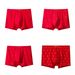 Pulse Zodiac Red Underwear 100% Boxer Briefs Horse Year Underpants Men's Pure Cotton_viptrois.com