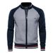 Pure 2024 Autumn Winter Men Casual Knitted Sweater Insert Jacket Spliced Men's Korean Version Slim Fit Youth Color Block_viptrois.com