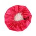 Double layer satin nightcap invisible elastic buckle adjustable silk solid color double sided wearable bath_viptrois.com