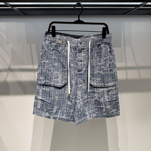 Men's Clothing Denim Shorts Trendy Workwear Straight Casual Basketball Sports Running Beach 5 Point Pants_viptrois.com