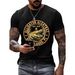 Men's Alligator Print T-Shirt – Breathable Polyester Crew Neck Tee (S-5XL, 180GSM, Summer Casual, 20+ Colors)_viptrois.com