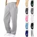 Men's Fleece-Lined Casual Pants Straight Fit Winter Warm Joggers With Elastic Waistband For Daily Wear (Black, Grey, Khaki, White)_viptrois.com