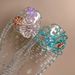 Jelly Shoes Hole Shoes Accessories Crystal Shoe Flower Decoration Advanced Color Bead Flower Shoe Buckle Suitable For DIY Shoe Buckle_viptrois.com