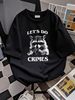 Raccoon Trash Funny Racoon Let's Do Crimes Cute Animals Men T Shirt Homme Fashion Summer Breathable Top For Everyday Wear Stylish Casual Versatile_viptrois.com
