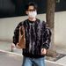 Men's Plus Size Zebra Stripe Knit Sweater – Oversized Pullover With Asymmetric Pattern (Gray/Beige)_viptrois.com
