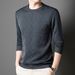 Men's Heavy Jacquard Knit Sweatshirt - Autumn Fashion Crewneck Pullover, Slim Fit Casual Top_viptrois.com