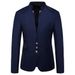 2025 Spring New Men's Fashion Trend Metal Small Suit Button Decoration Blazer_viptrois.com