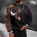 Men's Clothing Men's Sweatshirt Embroidery Casual Fashion Trend Round Neck Sweatshirt Long Sleeve Men_viptrois.com