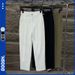 Men's Clothing Wrinkle-Free Draped Trousers - Straight Leg Casual Dress Pants For Spring & Summer - Lightweight & Smooth Polyester Blend - Black, Grey_viptrois.com