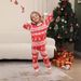 Christmas deer Snowflake tree stripes Christmas family dress printed homewear sleep_viptrois.com