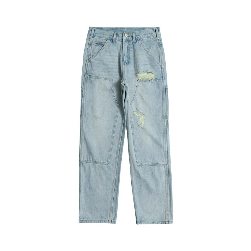 American Style Ditreed Jean For Men And Women, Wahed Vintage Looe Wide-Leg Straight Trendy High Street_viptrois.com