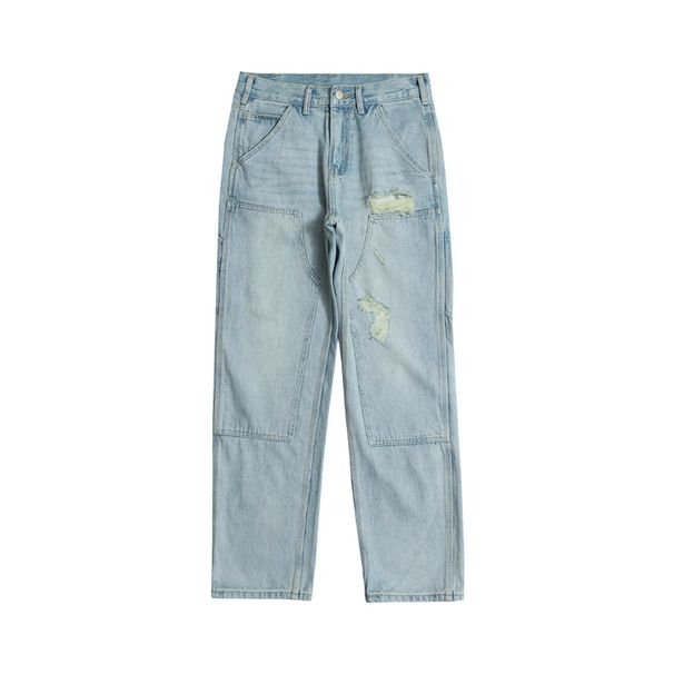 American Style Ditreed Jean For Men And Women, Wahed Vintage Looe Wide-Leg Straight Trendy High Street_viptrois.com