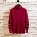 Men's High Neck Knit Sweater - Slim Fit Casual Pullover With Jacquard Pattern, Warm & Stylish For Everyday Wear_viptrois.com