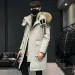 Winter Large Collar Parka Down Jacket 2024 Mid Length Thickened Warm White Duck Down Men's And Women's Outerwear_viptrois.com