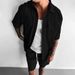 Men's Sports Casual Suits Corduroy Men's Shirts Fashion Trend Short Sleeved Men's Suits_viptrois.com
