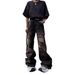 Men's Clothing High Street Heavy Old Dirty Hip Hop Ripped Jeans Wide Leg Straight Floor Length Pants Trendy Brand Ins Men_viptrois.com