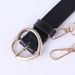 Korean version of fashionable trendsetter love buckle with full hole hollow air eye decoration, jeans belt, women's_viptrois.com