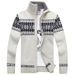 Men's Stand Collar Knit Cardigan – Winter Zippered Sweater Jacket (Beige/Green/Dark Blue/Dark Gray, M-5XL)_viptrois.com