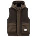 Men's Fleece Hooded Vest Winter Warm Workwear Casual Jacket With Pockets - Black, Brown, Green Trendy Fashion_viptrois.com