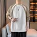 Men's Heavyweight Streetwear Hoodie – Korean-Inspired Crewneck Sweatshirt (M-3XL, Breathable Polyester, Anti-Pilling, Distressed Print)_viptrois.com