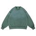 Autumn Winter New Trendy Brand Pure Cotton Gradient Vintage Terry Reverse Craft Crew Neck_viptrois.com