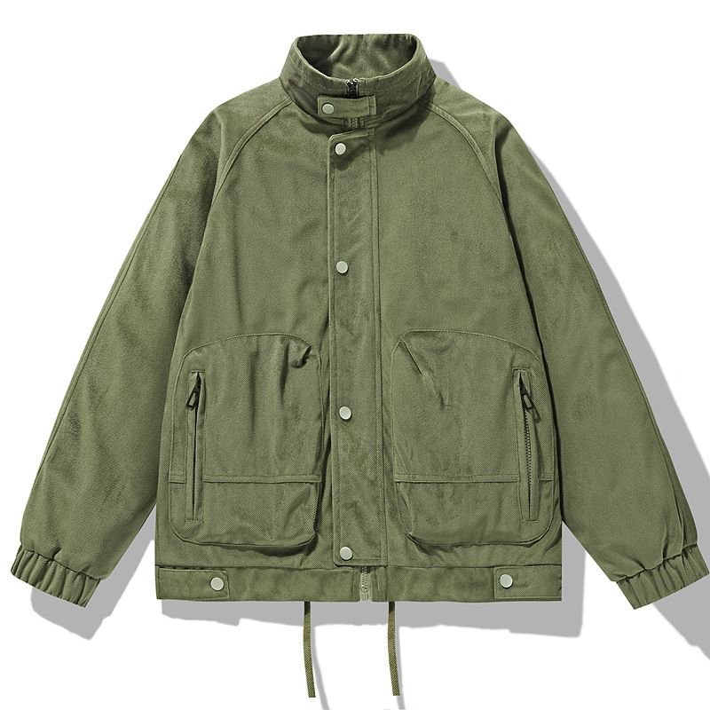 Men's Clothing Spring And Autumn Jacket Men's Trendy Baseball Jacket Corduroy Jacket Hooded Camouflage Casual Versatile Waterproof Breathable_viptrois.com