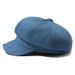 Cowboy Beret For Women Spring Octagonal Artist Large Cloud Face Slimming Sun Hat_viptrois.com