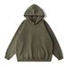 Vintage Washed Cotton Oversized Hoodie With Distressed Detail – Unisex Heavyweight Pullover Sweatshirt For Men & Women_viptrois.com